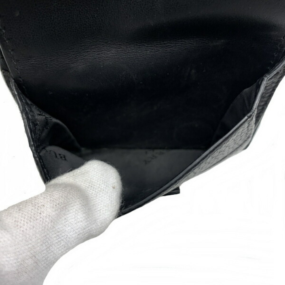 Burberry Bi fold Leather Black Wallet Logo